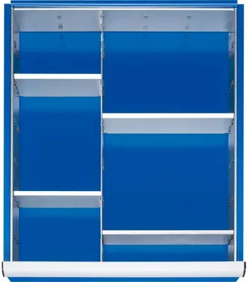 Schubladen-Einteilungsset 490 x 560mm, 1 Trenn- / 4 Steckwände, Höhe bis 150mm