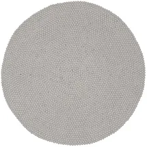 myfelt - Linéa Filzkugelteppich, Ø 140 cm, naturweiß
