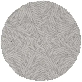myfelt - Linéa Filzkugelteppich, Ø 140 cm, naturweiß