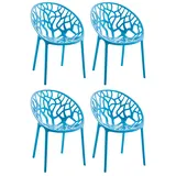 CLP Hope Stapelstuhl 59 x 60 x 80 cm blau 4 St.