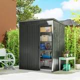Outsunny Metall Gerätehaus 1,37 m2, Geräteschuppen mit müheloser Montage
