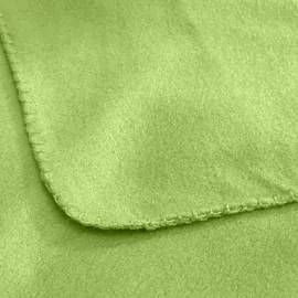 Wometo 2er Set Polar Fleecedecke oekoTex 130x160 ca. 400g mit Anti-Pilling und Kettelrand grün