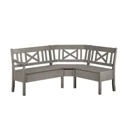 maison bleue Truheneckbank  massiv Florian ¦ grau ¦ Maße (cm): H: 93