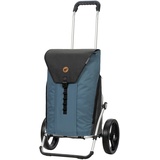 Andersen Shopper Manufraktur ANDERSEN Einkaufstrolley - Royal Shopper Ture blau 50 L Einkaufswagen,robust,vielseitig, Aluminium, klappbar, leise Räder