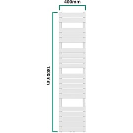 neu.haus Handtuchheizkörper Voss Weiß 180x40cm Lamellen