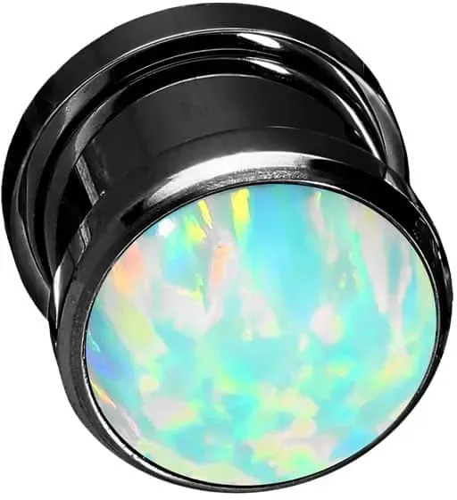 Chirurgenstahl Plug SYNTHETISCHER OPAL