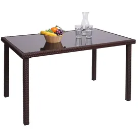 Mendler HWC-G19 Gartentisch 120 x 75 x 71 cm braun
