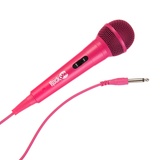 RockJam Karaoke Microphone Wired Unidirectional Dynamic Microphone with Three Metre Cord - Pink