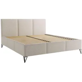 Mirjan24 Polsterbett Beige, Textil, Rechteckig, 140x200 cm, Schlafzimmer, Betten, Polsterbetten