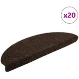 vidaXL Stufenmatten Selbstklebend 20 Stk. Braun 65x21x4 cm