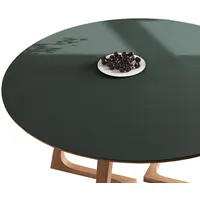 CIEEIN CIEHT PU Tischdecke Tischmatte Schreibtisch Tischfolie Schutzfolie Tischfoli Tischschutz Matte Single Side Wasserdicht Dark Grün Rund 45cm
