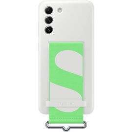 Samsung Silicone cover with Strap EF-GG990 für Galaxy S21 FE 5G white