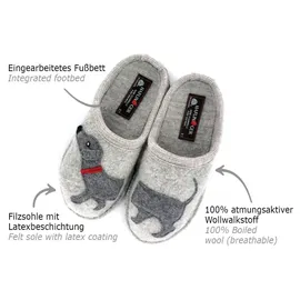 HAFLINGER Flair Dackel Pantoffeln grau 36