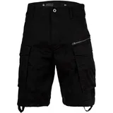 G-Star Cargoshorts Rovic Zip Relaxed 1/2 , kurz, Premium Mico Stretch, einfarbig Schwarz 31W