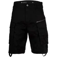 G-Star Cargoshorts Rovic Zip Relaxed 1/2 , kurz, Premium Mico Stretch, einfarbig Schwarz 31W