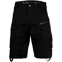 G-Star Cargoshorts Rovic Zip Relaxed 1/2 , kurz, Premium Mico Stretch, einfarbig Schwarz 31W