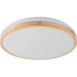 LINDBY LED-Deckenlampe Emiva, Ø 49 cm, CCT, Holz