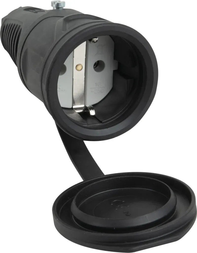 PCE Rubber Schuko Connector Female PCE - IP44