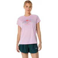 Asics Fujitrail-Logo vêtement running femme - Rose - S