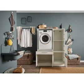 laundreezy LDSK4 Waschmaschinenschrank 117,5 x 162 x 67,5 cm Weiß Holzwerkstoff