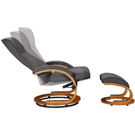 Home Affaire Relaxsessel »Paris, TV-Sessel mit Hocker und manueller Liegefunktion«, (Set, 2 St., bestehend aus Sessel und Hocker), Dreh- und Kippfunktion