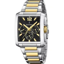 Festina Quarz Herren On the square F20637/4 - schwarz,Multi - 38.0mm