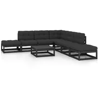 vidaXL 8-tlg. Garten-Lounge-Set mit Kissen Kiefer Massivholz