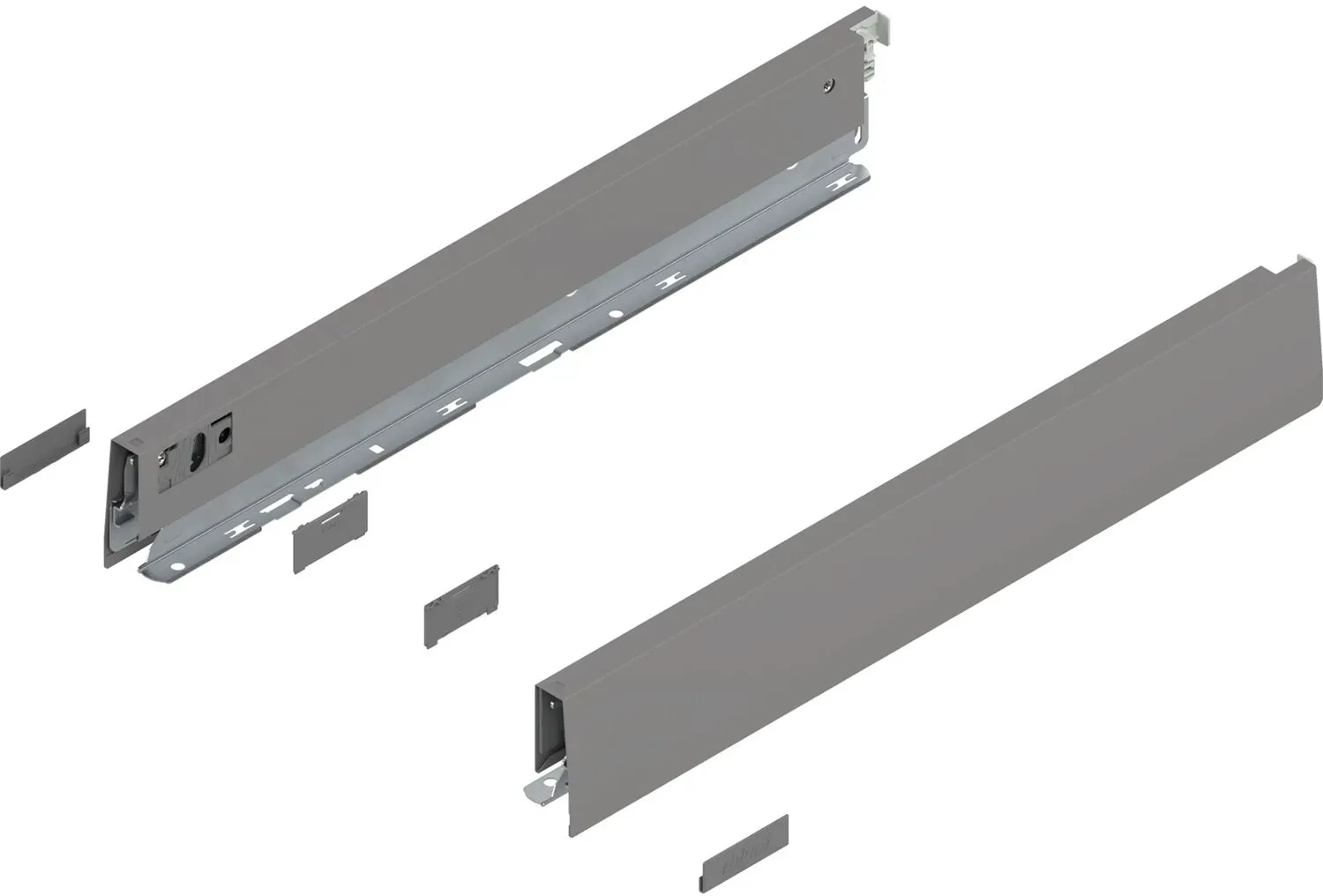 blum MERIVOBOX SET Höhe N, BLUMOTION B, 40kg, NL 450, Indiumgrau