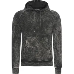 Kapuzensweatshirt RUSTY NEAL, Herren, Gr. L, schwarz, 100% Baumwolle, unifarben, casual, ohne Ausschnitt, Sweatshirts, in verwaschenem Design