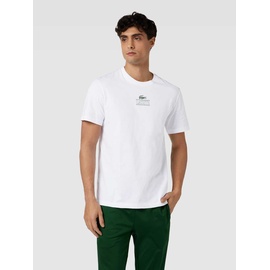 Lacoste T-Shirt mit Label-Print, Weiss, XL