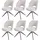MCW 6er-Set Esszimmerstuhl MCW-N72, Polster-Küchenstuhl, drehbar Auto-Return, Stoff/Textil (420g/m2) Öko-Tex ~ creme