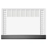 SIGEL H7365 Papier-Schreibtischunterlage mit Schutzleiste DIN A2, Kalender 2027 2028, 40 Blatt, Schreibunterlage zum Abreißen aus nachhaltigem Papier