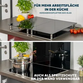 bremermann Abdeckplatte 2er Set 30 x 6 x 52 cm schwarz