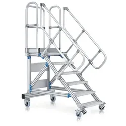 Treppe 13 Stufen, 45°, Stufenbreite 600mm, beidseitiger Handlauf