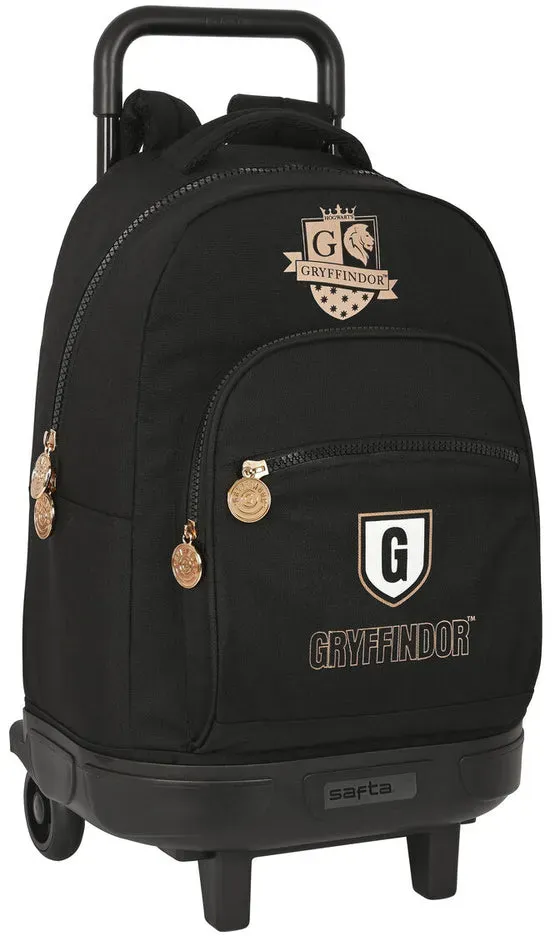 Schulrucksack mit Rädern Harry Potter Bravery 33 x 45 x 22 cm Schwarz