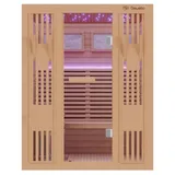 Dewello MINTO 150x130 Kabine aus Hemlock für 3 Personen mit 4,5 kW Ofen