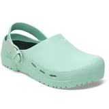 Birkenstock Birki Air 2.0 Unisex antistatischer Arbeitsschuh, PU-Clog mit Lüftungslöchern, Farbe: Matcha Größe 37 - 37 EU