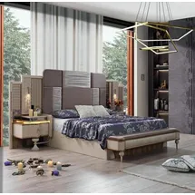 JV Möbel Schlafzimmer Komplettset Designer Schlafzimmermöbel Set Komplettangebot 3tlg.