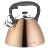 Klausberg Bronze Edelstahl Flötenkessel Teekessel Wasserkessel 3,0 Liter KB-7209