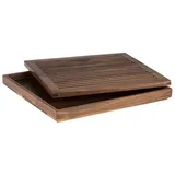 APS Brotschneidebrett, 35,4 x 32,5 cm, H: 3,5 cm, Walnussholz, mit herausnehmbarem Krümelfach, GN 2/3