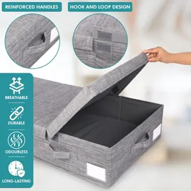 Belle Vous Faltbare Unterbett Aufbewahrungsbox 2er Set grau