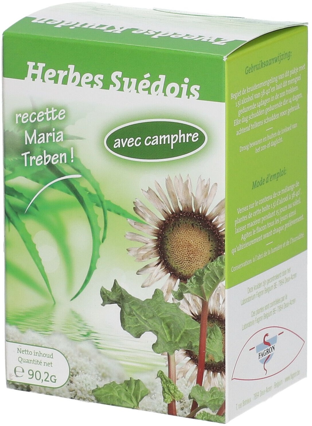 Pharmaflore Herbes du Suédois avec camphre 90,2 g thé