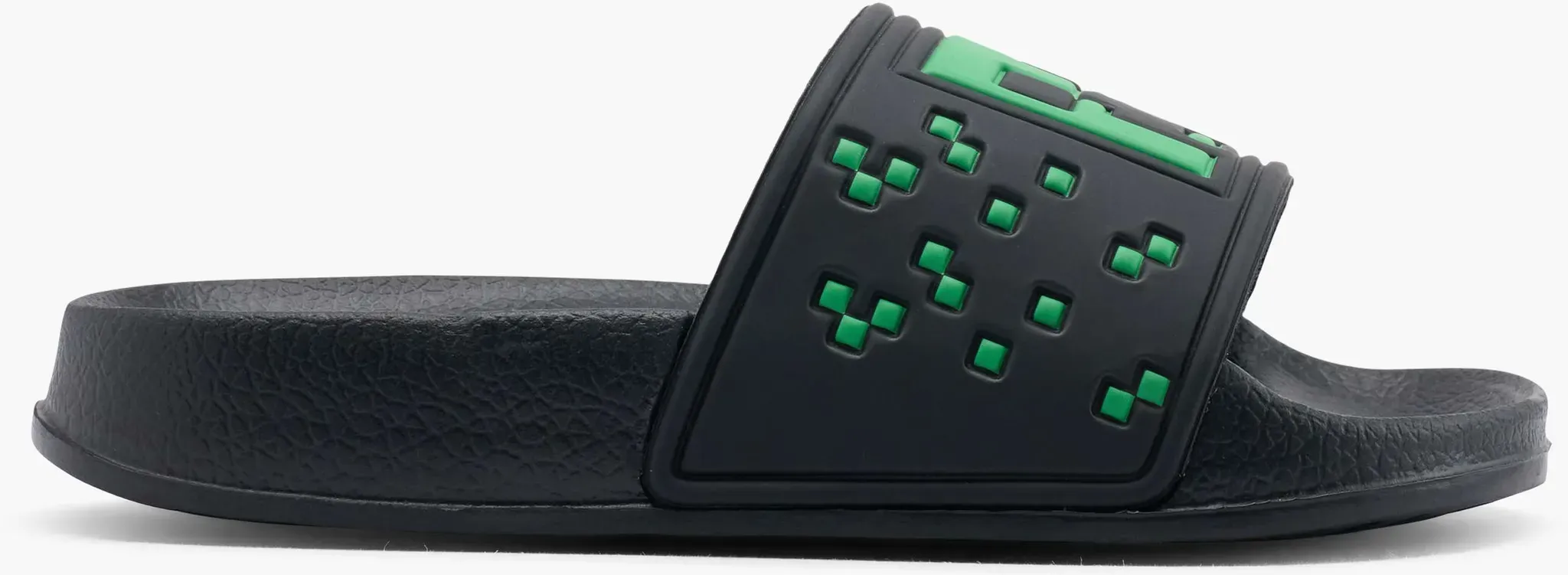 Minecraft  Slides Schwarz, Kinder, Größe: 31, Material: PU/EVA - Minecraft  Slides Schwarz, Kinder, Größe: 31, Material: PU/EVA - man - Schwarz
