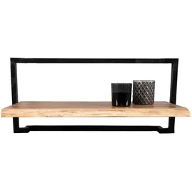m2 Wandregal 65 x 30 cm Schwarz