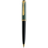 Pelikan Kugelschreiber Souverän 800, Schwarz-Grün, hochwertiger Drehkugelschreiber im Geschenk-Etui, 996991