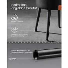 VASAGLE Hocker mit Stauraum LOM005B01 schwarz Kunstleder