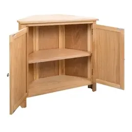 vidaXL Eckschrank 80x33,5x78 cm Massivholz Eiche