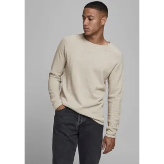 JACK & JONES Hill Knit Crew Pullover Oatmeal Melange XL