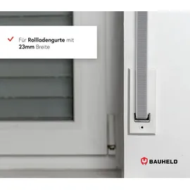 BAUHELD Rolladen Gurtwickler Unterputz Maxi 23mm mit Abdeckplatte 105mm Weiß