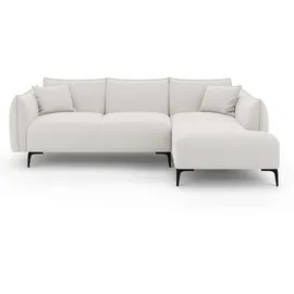 LeGer Home by Lena Gercke Ecksofa "Adelita mit Ottomane links oder rechts bestellbar, B/H/T 270/97/168", beige (creme), B:269cm H:97cm T:168cm, 100% Polyester, LEGER HOME BY LENA GERCKE, Sofas, Ecksofa, L-Form mit Wellenunterfederung, enthält 2 Zierkissen